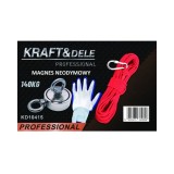 Magnet neodim tip oala 140 Kg pentru ridicat cu carlig inelar rotativ KD10415 Kraftdele