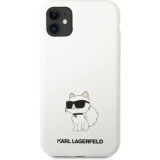 Cumpara ieftin Husa Karl Lagerfeld Liquid Silicone Choupette NFT pentru iPhone 11 White