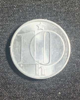 Moneda Cehoslovacia 10 haleri 1976 foto