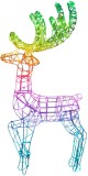 Decoratiune de Craciun ren luminos RGB exterior IP44 120 cm