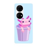 Husa compatibila cu Huawei Nova Y70 model Cute Axolotl Minecraft, Silicon, TPU, Viceversa