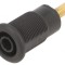 Soclu Banană 4mm 32A Negru Aurit 33mm