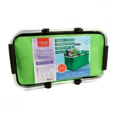 Cos de cumparaturi termoizolant pliabil , 49 x 28 x 25 cm , 21 L , verde foto