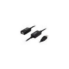 Cablu USB A mufa, USB A soclu, USB 1.1, USB 2.0, lungime 20m, {{Culoare izola&#355;ie}}, LOGILINK - UA0146
