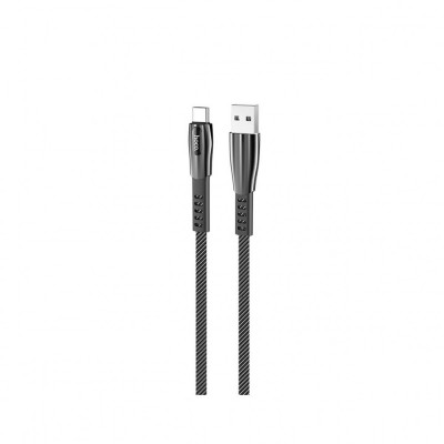 Cablu de Date USB-A la Type-C 2.4A, 1.2m - Hoco Splendor (U70) - Grey foto