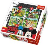 Puzzle Trefl 4 in 1, In parc cu Mickey