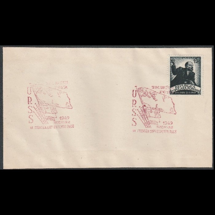 Plic Expozitie Filatelica Bucuresti 1949 cu LP250