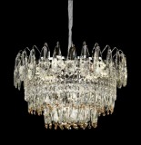 Candelabru Cristal CC6687/500CR 9x E14, Diametru 49cm, Crom Lucios, Inaltime Reglabil ModernLight Concept