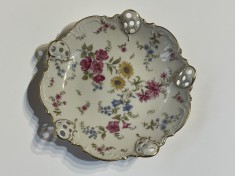 Fructiera decorativa din portelan fin ROSENTHAL KRONACH GERMANY MOLIERE