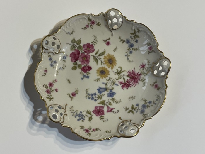 Fructiera decorativa din portelan fin ROSENTHAL KRONACH GERMANY MOLIERE