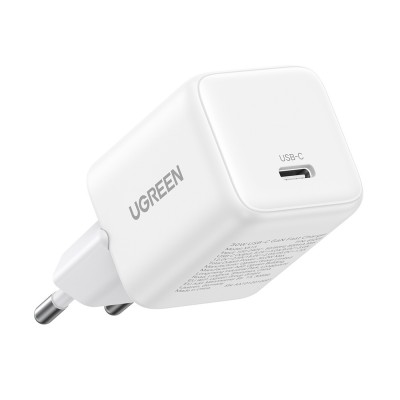 Incarcator tip C GaN Fast Charging Ugreen, 30W, alb, 65009 foto