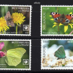 Niuafo`ou 2020, Fluturi, Flora, serie neuzata, 141 ME, MNH