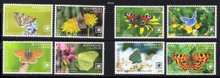 Niuafo`ou 2020, Fluturi, Flora, serie neuzata, 141 ME, MNH