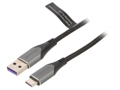 Cablu USB 2.0 A la C 0.25m Negru foto