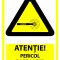 Indicator atentie pericol raze laser