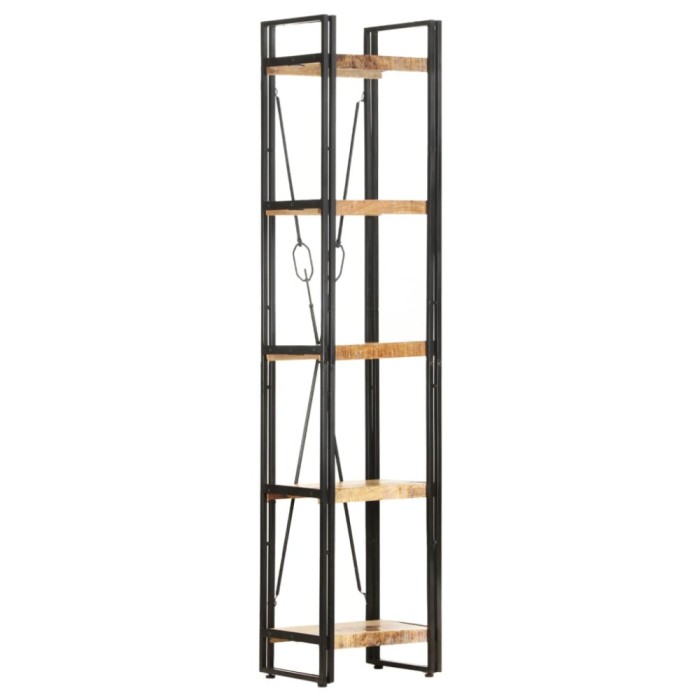 vidaXL Bibliotecă cu 5 rafturi, 40x30x180 cm, lemn masiv mango