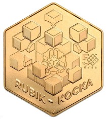 Ungaria, Hungary, 3000 forint, Rubik 50 ani, moneda hexagonala, 2024 foto