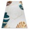 ANDRE 1150 covor lavabil Monstera pleacă, cub anti-alunecare - alb / aur, 120x170 cm