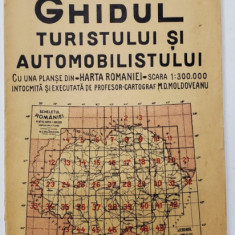 GHIDUL TURISTULUI SI AUTOMOBILISTULUI , HARTA ROMANIEI , CAROUL 9 - EDINITA - SAVENI - STEFANESTI de M.D. MOLDOVEANU , 1936