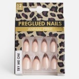 Unghii false model leopard french roz forma migdala set 12 buc CMCLASS