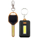Cumpara ieftin Set 2 lanterne breloc LED portocaliu, carabiniera cu 4 moduri iluminare + breloc LED compact cu 3 moduri, lumina rece, pentru chei si utilizare zilnic
