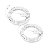 Set 2 cabluri de incarcare pentru Iphone, lungime 2 m, alb