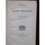 EXTRAITS DES GRANDS PHILOSOPHES - ALFRED FOUILLEE