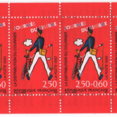 Franta 1993 - ziua marcii postale, 3 serii neuzate in carnet filatelic