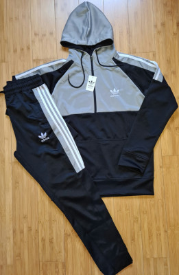 Trening Barbat Adidas cu gluga si fermoar din polyester masura XL premium foto