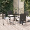 VidaXL Set mobilier de grădină cu perne, 5 piese, negru, poliratan 3185120