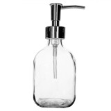 Dozator Sapun Lichid Sticla 250ml Transparent Baie Bucatarie Elegant Refolosibil Durabil