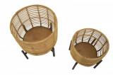 Mauro Ferretti Set Suport De Flori Rattan Cm &Oslash; 41X47-33X39