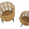 Mauro Ferretti Set Suport De Flori Rattan Cm &Oslash; 41X47-33X39