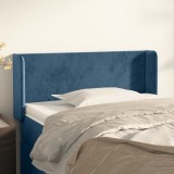 VidaXL Tăblie pat cu aripioare albastru &icirc;nchis 103x16x78/88 cm catifea