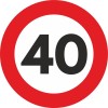 Autocolant Sticker "Limita Viteza" Reflectorizant - 40km/h, AVEX
