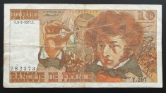 Bancnota 10 FRANCI / FRANCS - FRANTA, anul 1977 * cod 171