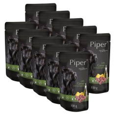 Piper Adult hrană la plic cu carne de v&acirc;nat și dovleac 10 x 150 g