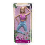 PAPUSA BARBIE MADE TO MOVE BLONDA CU TOP ROZ