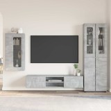 Cumpara ieftin Set comoda TV FLORIN 3 buc. 150 x 39 x 30 cm Gri Beton