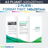 Pliant A3 - 2 Pliuri - Tipar Digital Profesional - Promovare Eficientă