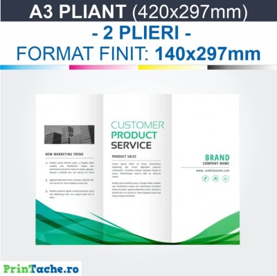 Pliant format A3 - 2 plieri foto