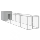 Cusca de caine &amp; tarc gri deschis 110x609x110cm otel galvanizat
