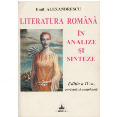 Emil Alexandrescu - Literatura romana in analize si sinteze - 123166 foto