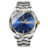 Cumpara ieftin Ceas Barbatesc Binbond B5552BLU Elegant, Cadran Albastru, Curea Metalica Argintie, Quartz, Garantie 24 Luni