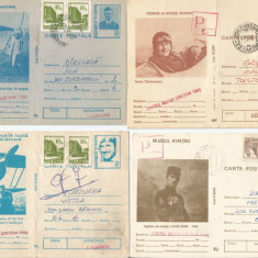România, lot 4 cărţi poştale circulate, aerofilatelie 3