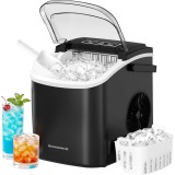 Masina de cuburi de gheata SONGMICS, 12 kg/24h, autocuratare, negru