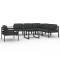Set mobilier de gradina cu perne, 7 piese, antracit, aluminiu