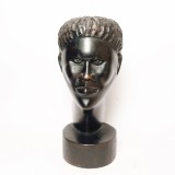 Statueta lemn abanos - Bust barbat african 16 cm