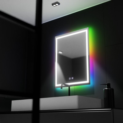 Oglinda LED Rectangulara 60X80cm, Spectrum Touch, RGB, Sistem Dezaburire ModernLight Concept foto