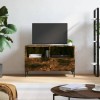 VidaXL Comodă TV, stejar fumuriu, 80x36x50 cm, lemn prelucrat